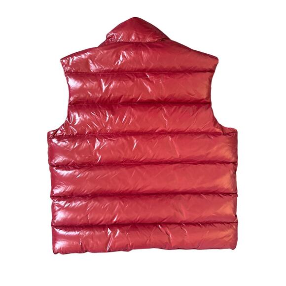 Moncler Men's Tibb Down Vest in burgundy Nylon Size 4/ XL - Picture 5 of 16